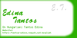 edina tantos business card